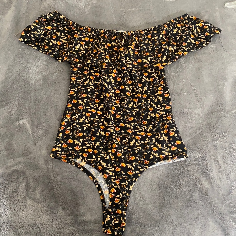 Floral off the shoulder bodysuit